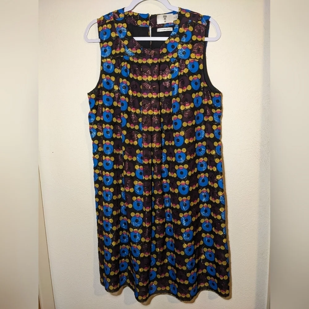 Anna Sui sleeveless metallic dress 20th Anniversary Collection - Picture 6 of 12